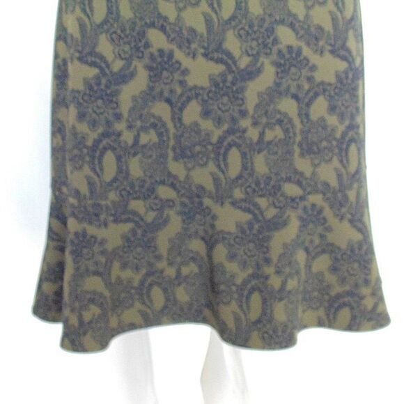 BANANA REPUBLIC FACTORY Dress, 4, Olive Floral, Ruffle hem, Short sleeve - Picture 8 of 15
